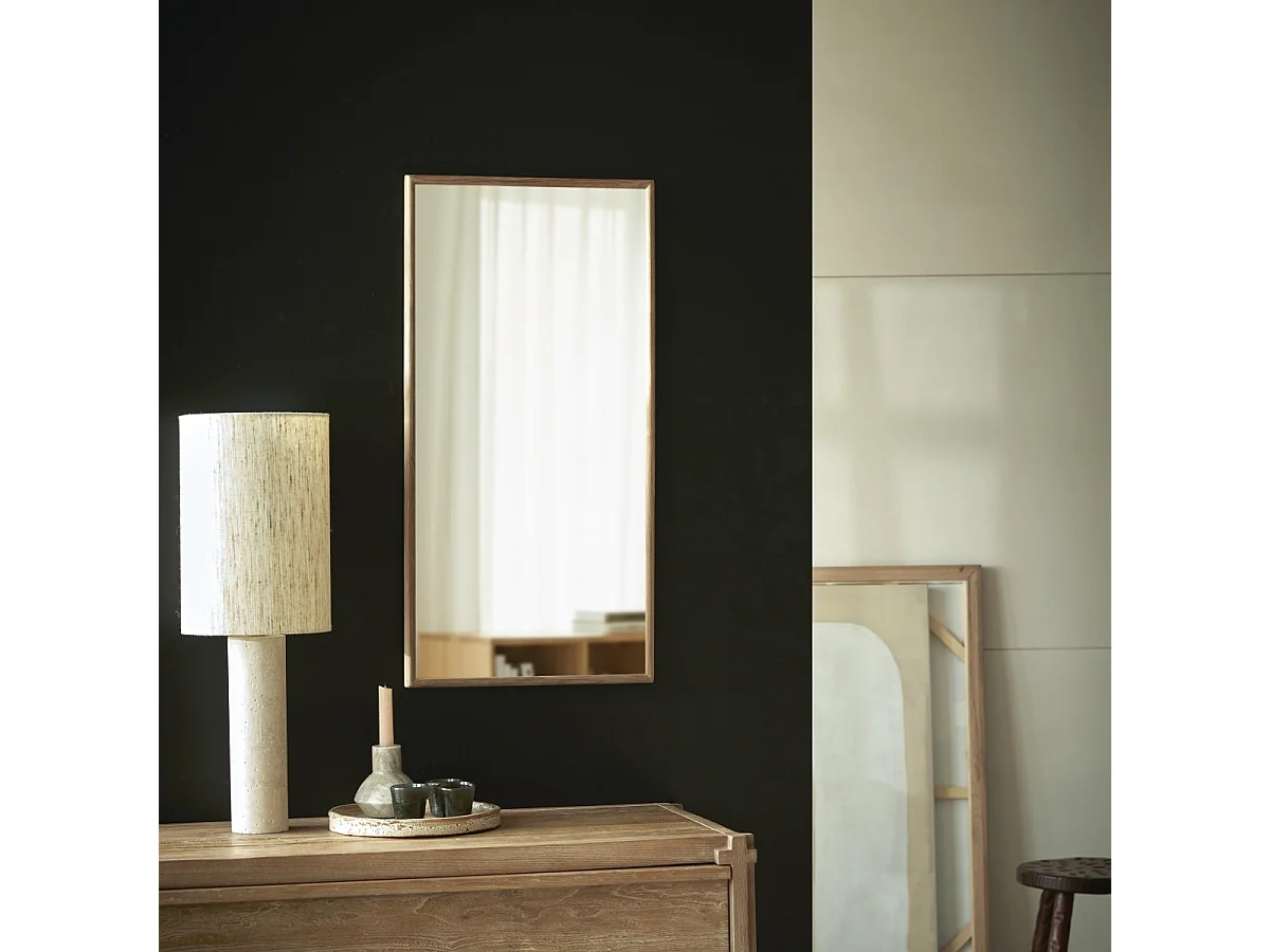 Specchio in teak riciclato 80 x 40 cm - Paco