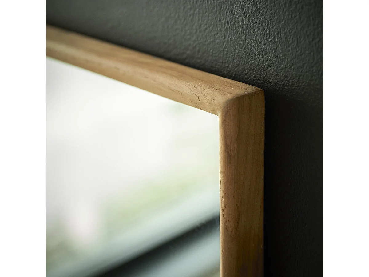 Specchio in teak riciclato 80 x 40 cm - Paco