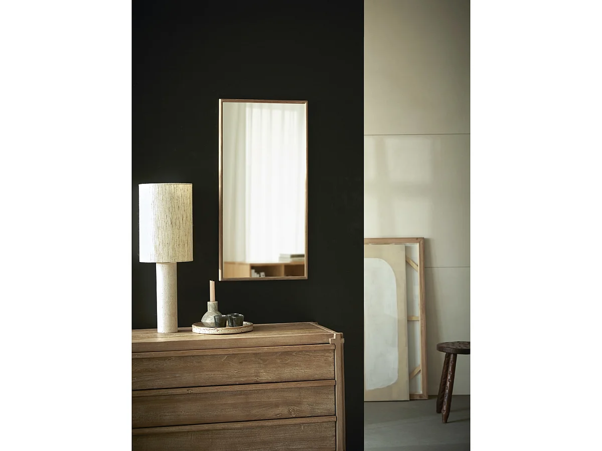 Specchio in teak riciclato 80 x 40 cm - Paco