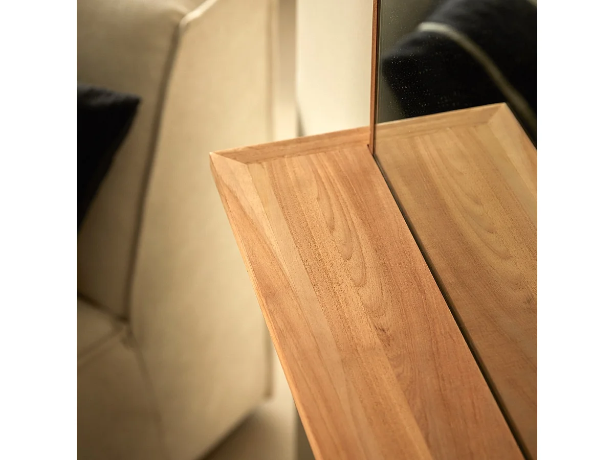 Deko-Spiegel aus massivem Teak 75x45 cm Galyno