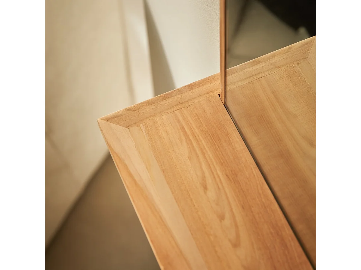 Deko-Spiegel aus massivem Teak 75x45 cm Galyno