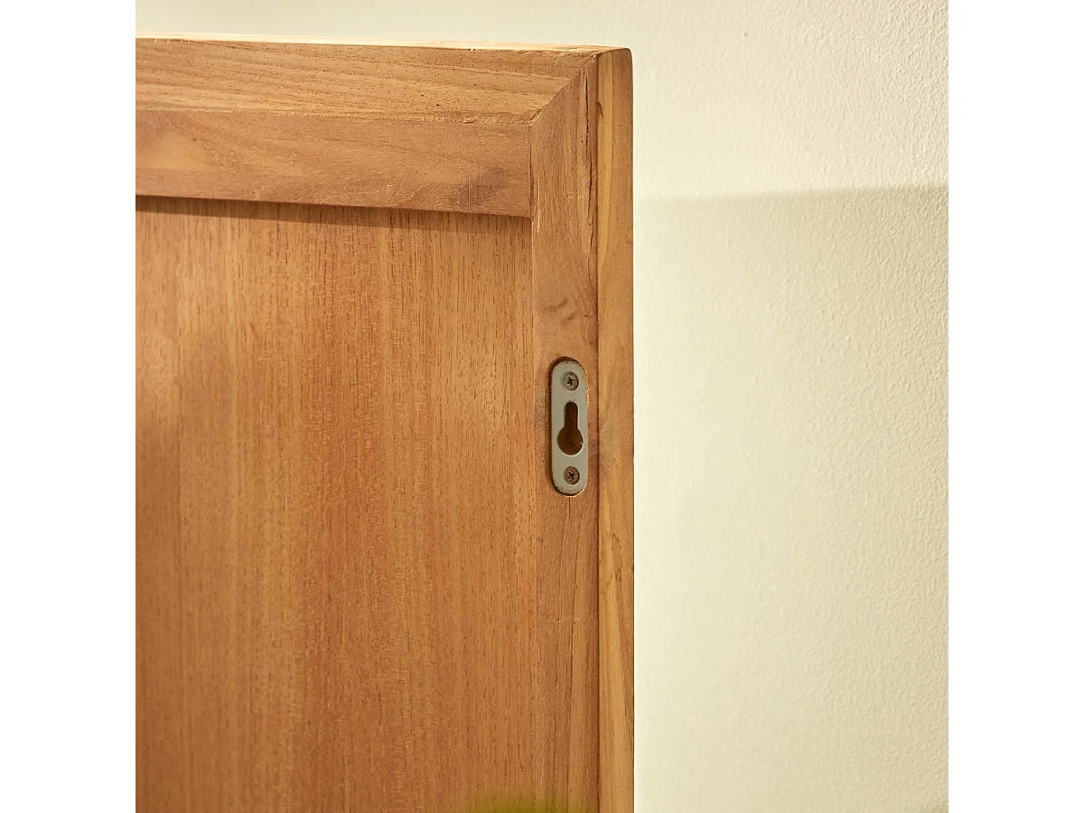 Deko-Spiegel aus massivem Teak 75x45 cm Galyno