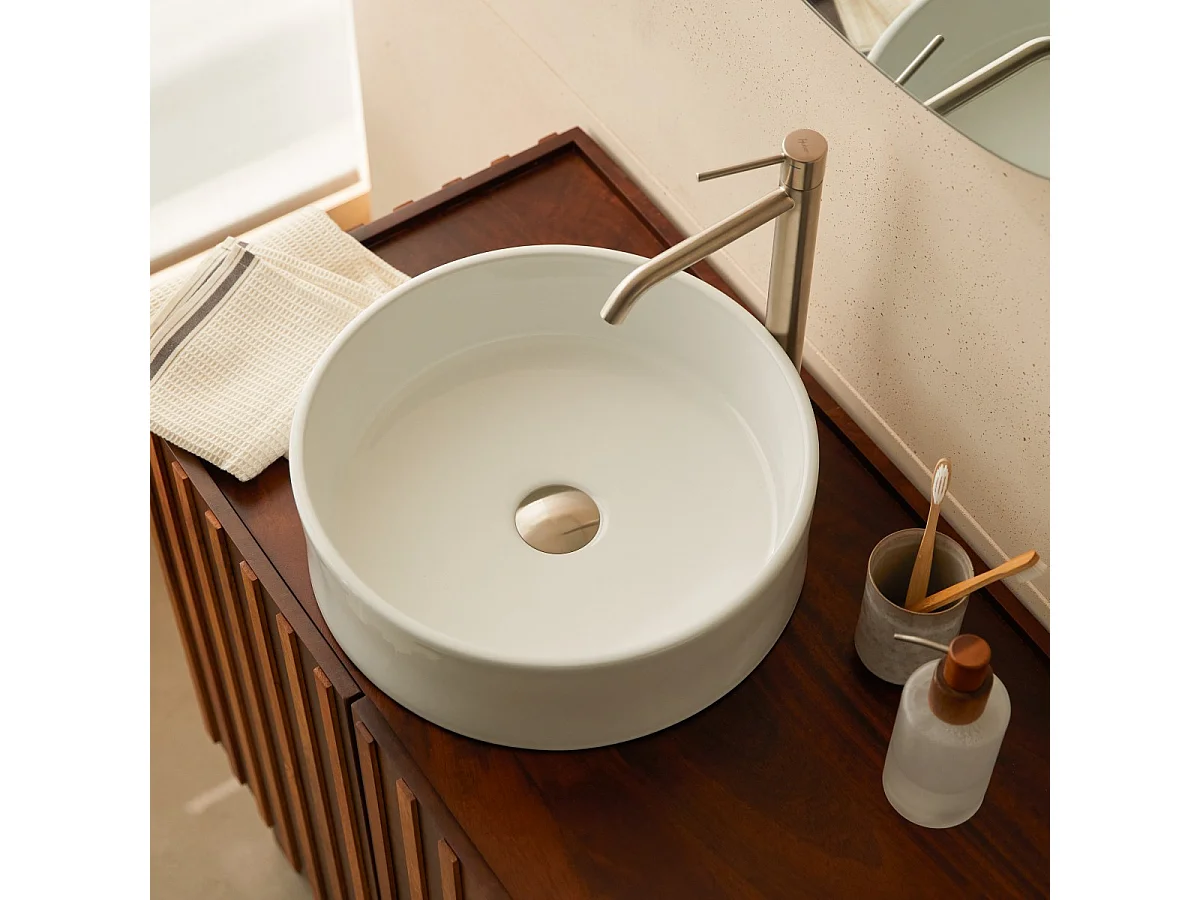 Gina - Lavabo rotondo in ceramica