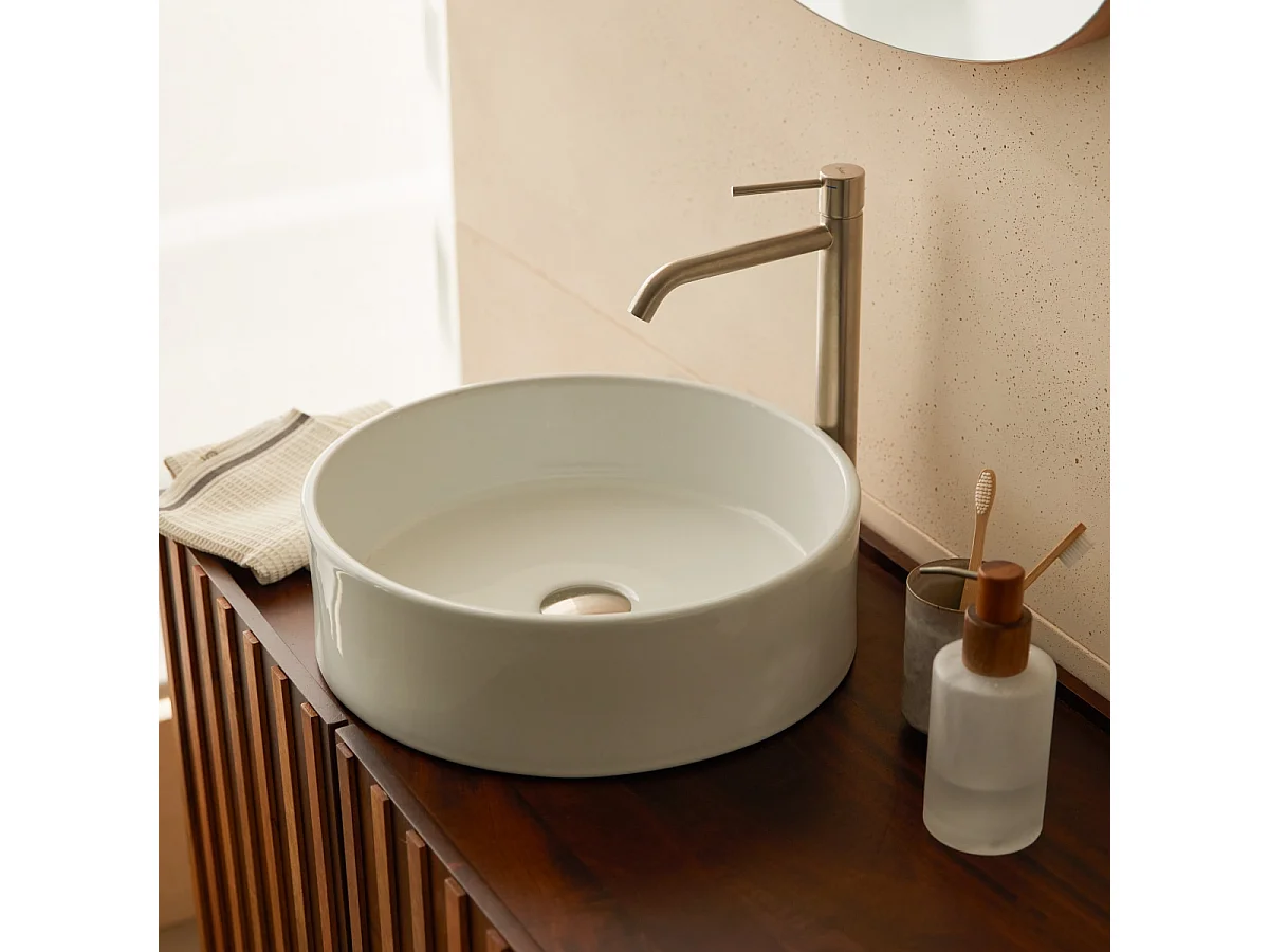 Gina - Lavabo rotondo in ceramica