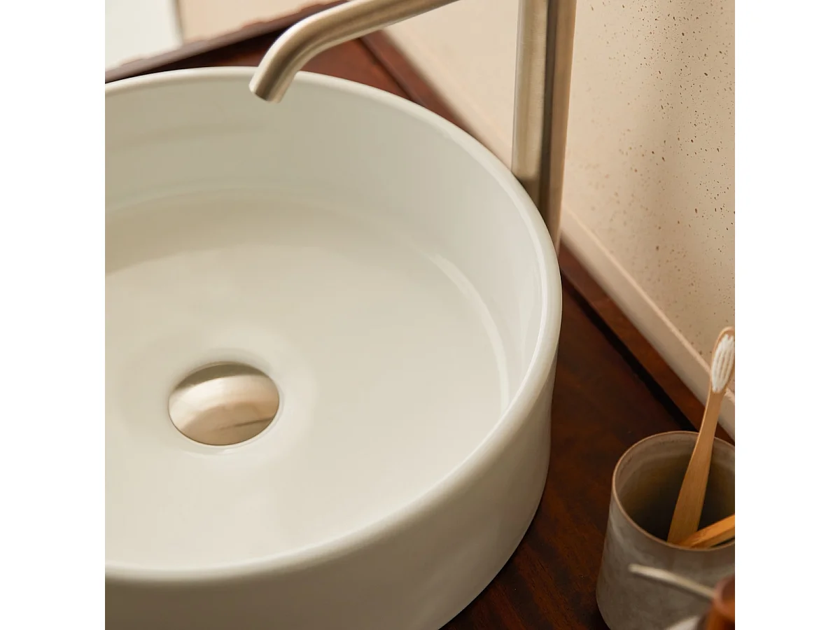 Gina - Lavabo rotondo in ceramica