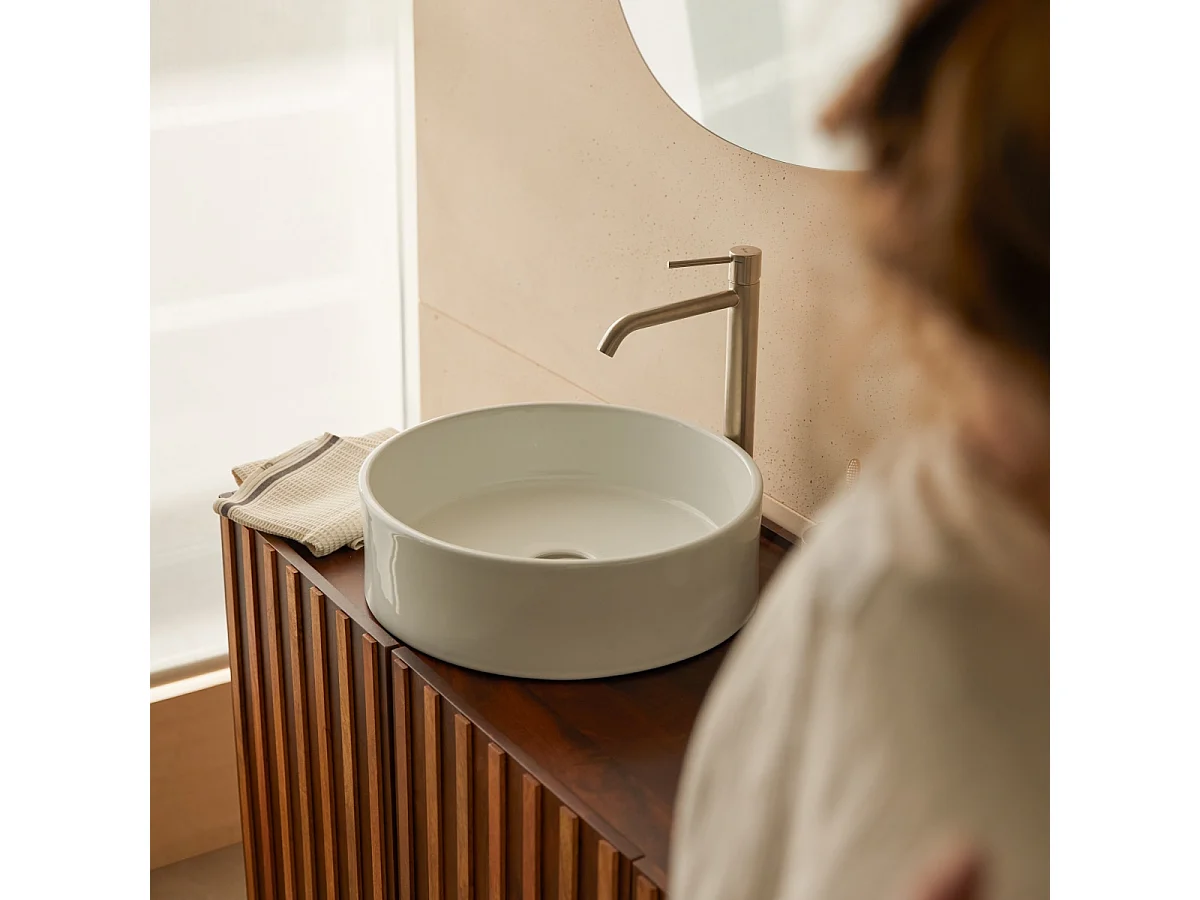 Gina - Lavabo rotondo in ceramica