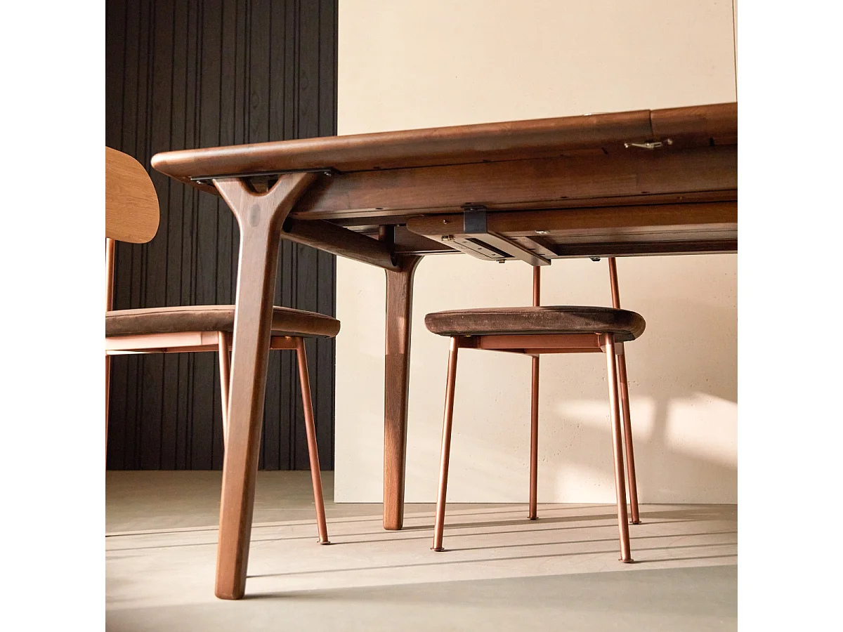 Tavolo allungabile in rovere massello brown 6-12 persone Clara
