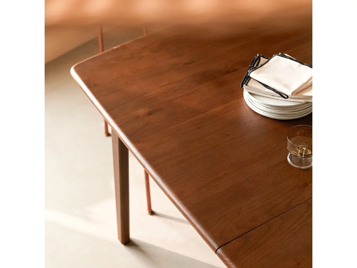 Tavolo allungabile in rovere massello brown 6-12 persone Clara