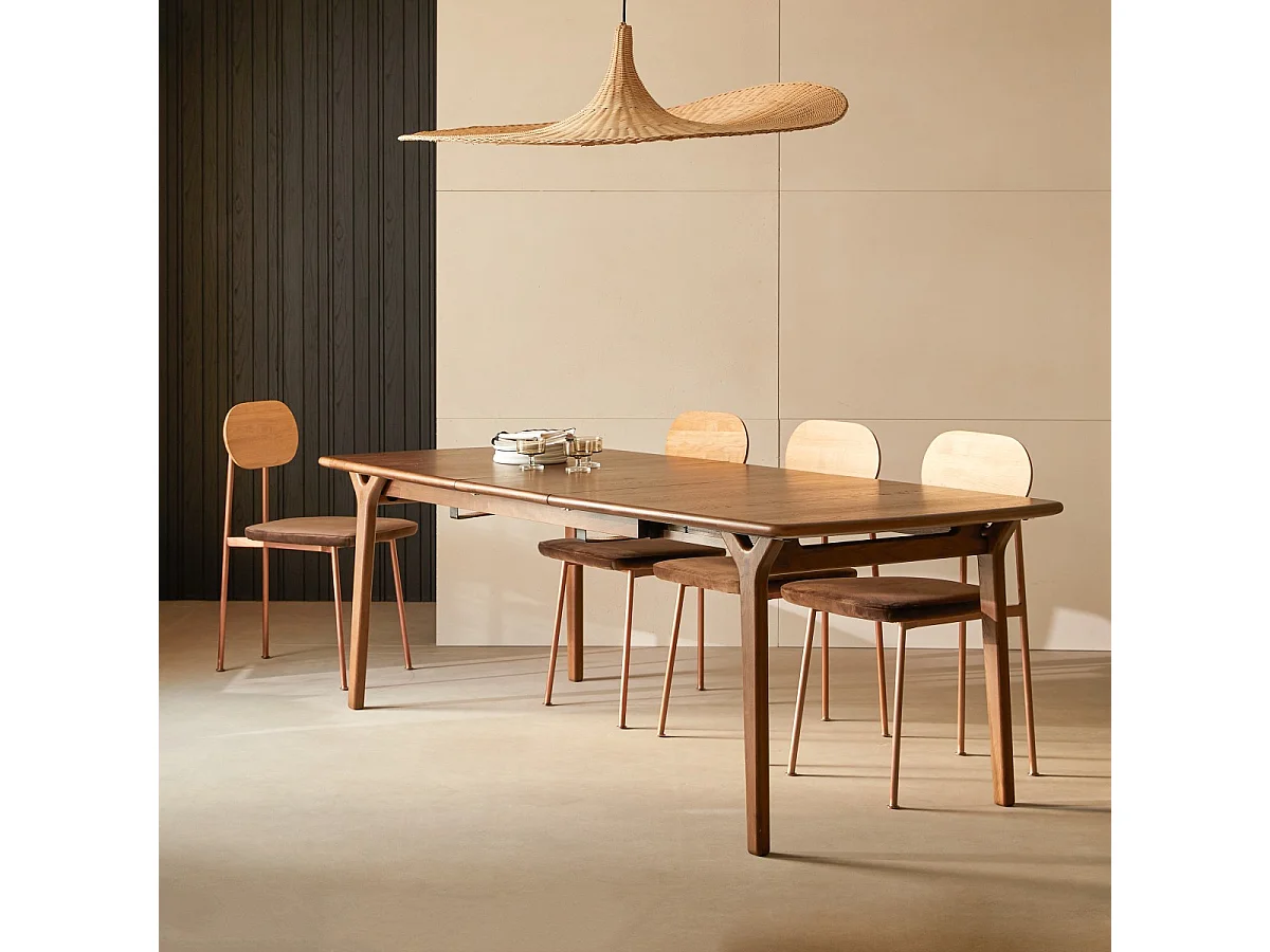 Tavolo allungabile in rovere massello brown 6-12 persone Clara