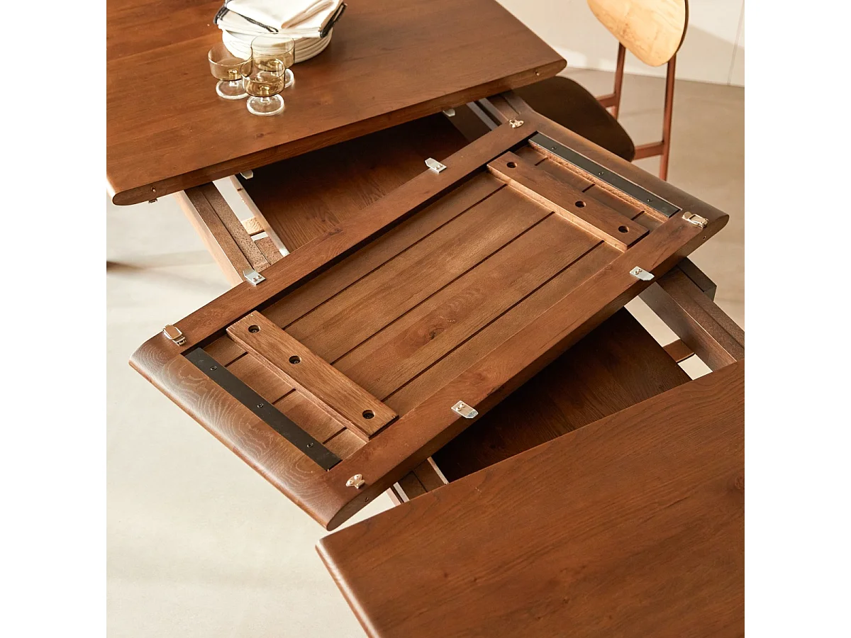 Tavolo allungabile in rovere massello brown 6-12 persone Clara
