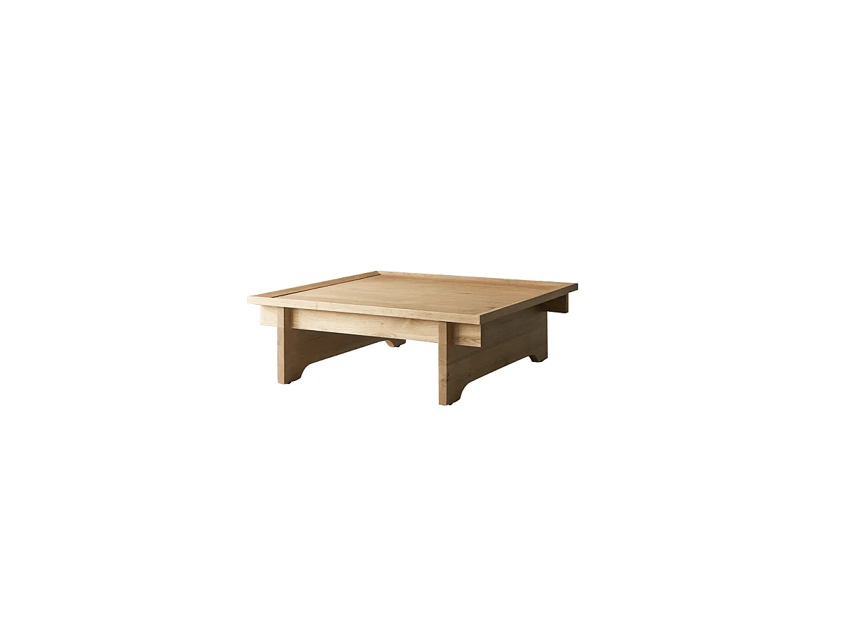 Quadratischer Couchtisch aus massiver Eiche Miu