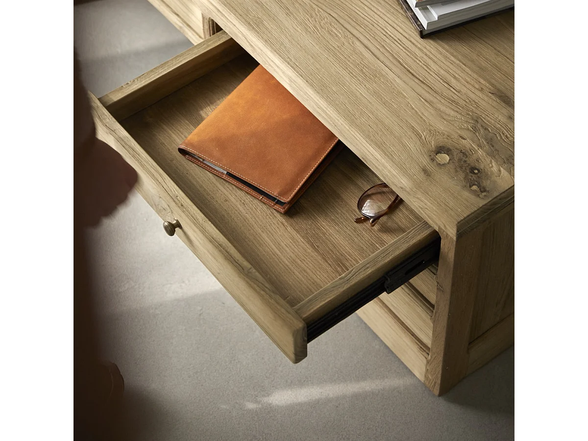 Rechteckiger Couchtisch aus massivem, recyceltem Teakholz Issa