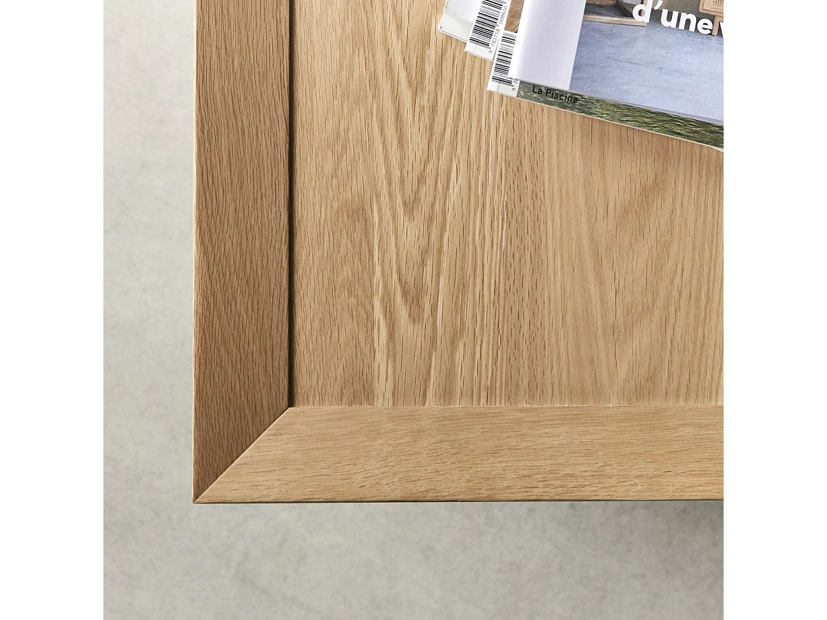 Rechteckiger Couchtisch aus massiver Eiche Miu