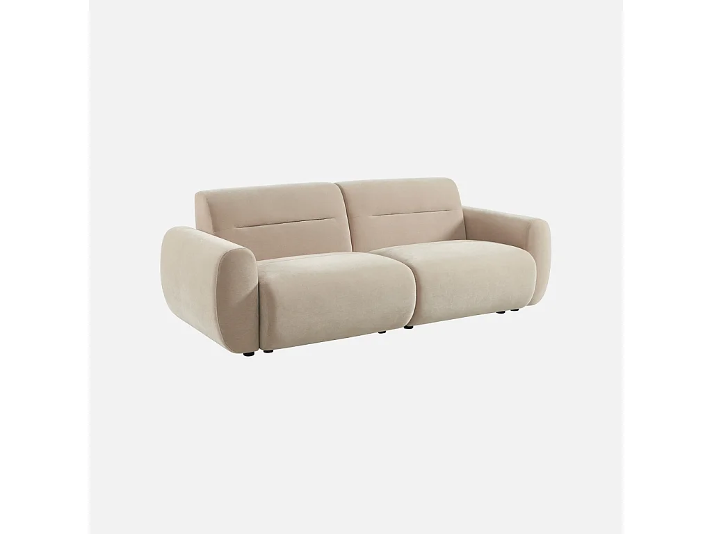 Sofá de tela, 3 plazas beige
