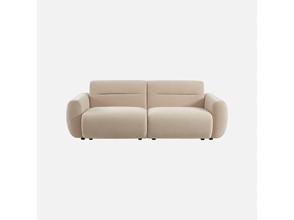 Sofá de tela, 3 plazas beige