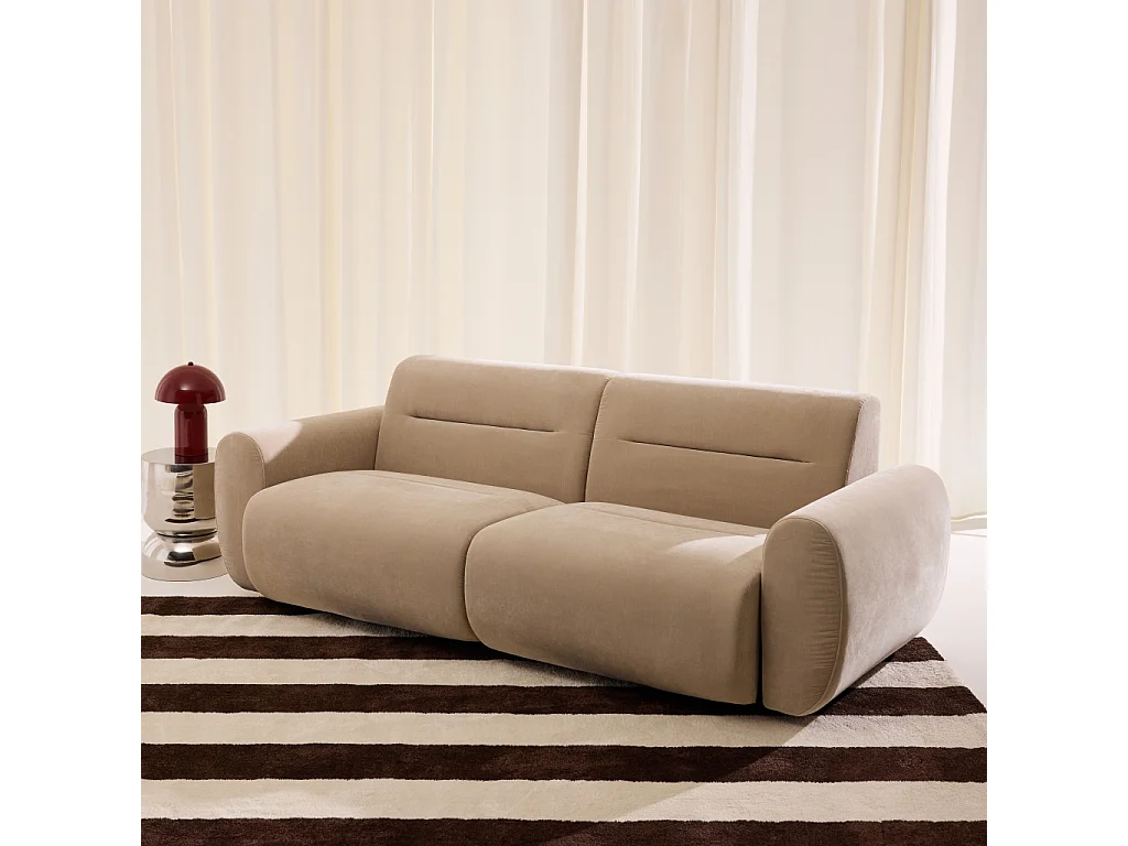 Divano in tessuto, 3 posti, beige