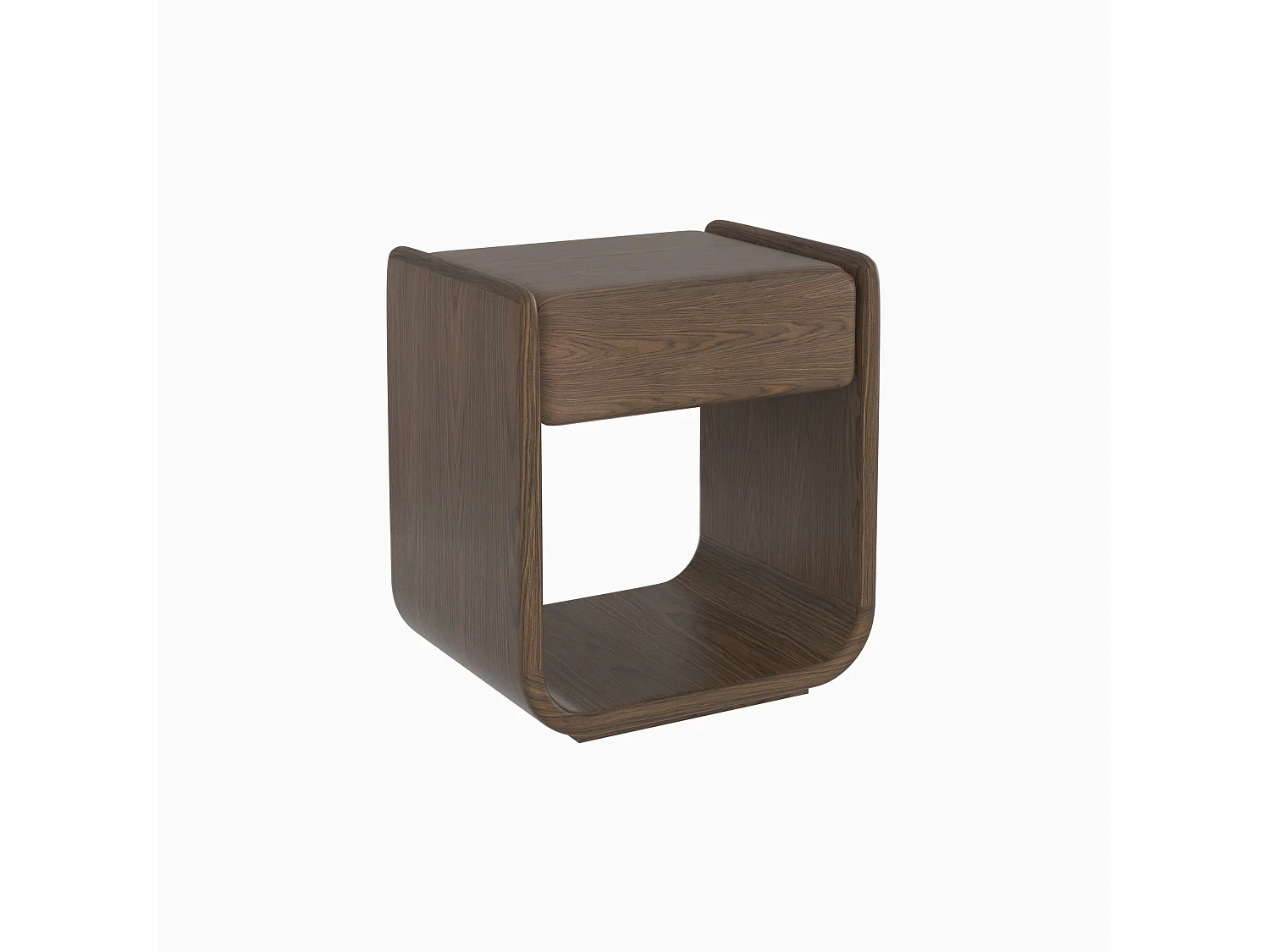 Table de chevet en placage noyer  - Eléa