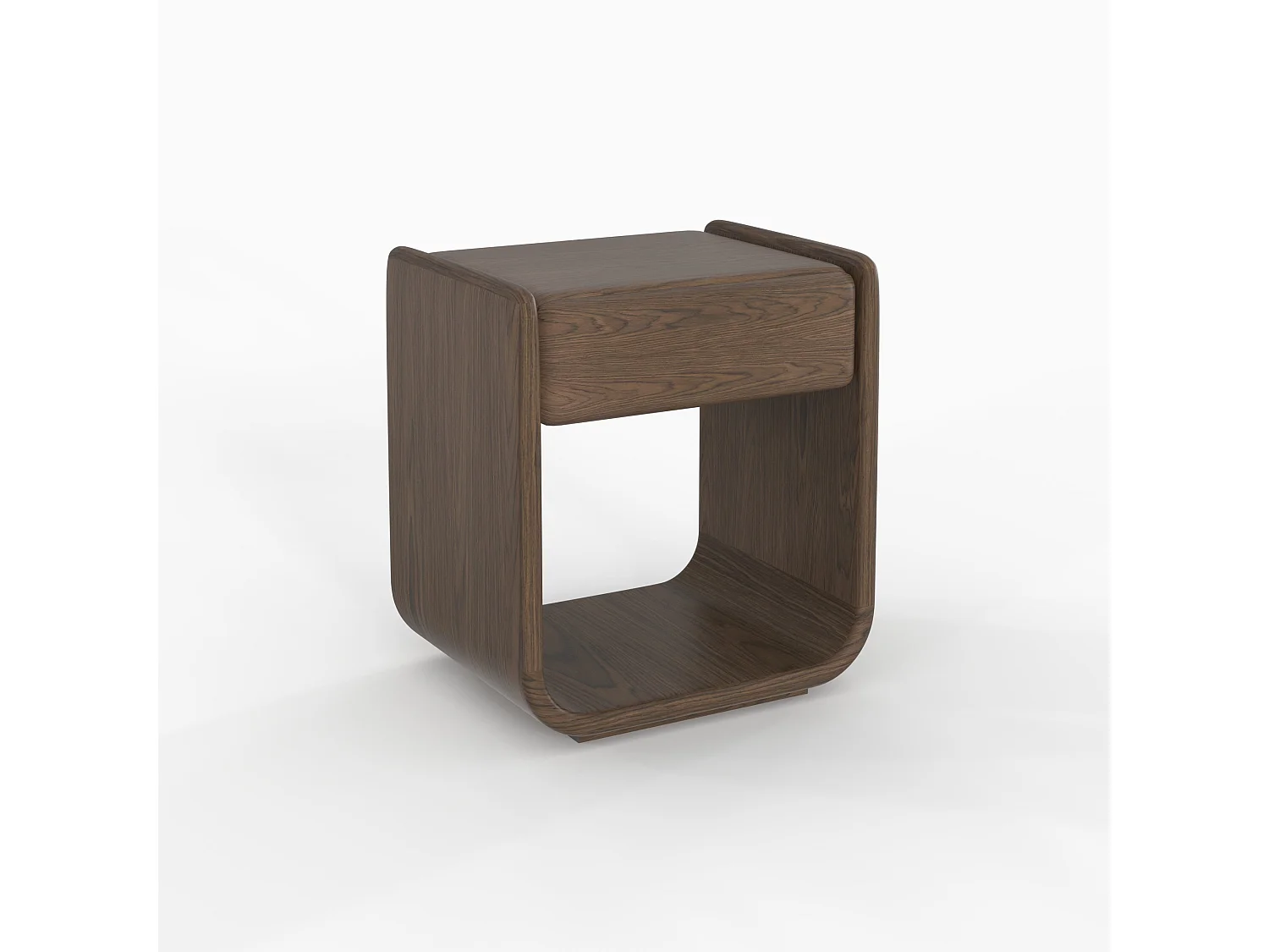 Table de chevet en placage noyer  - Eléa