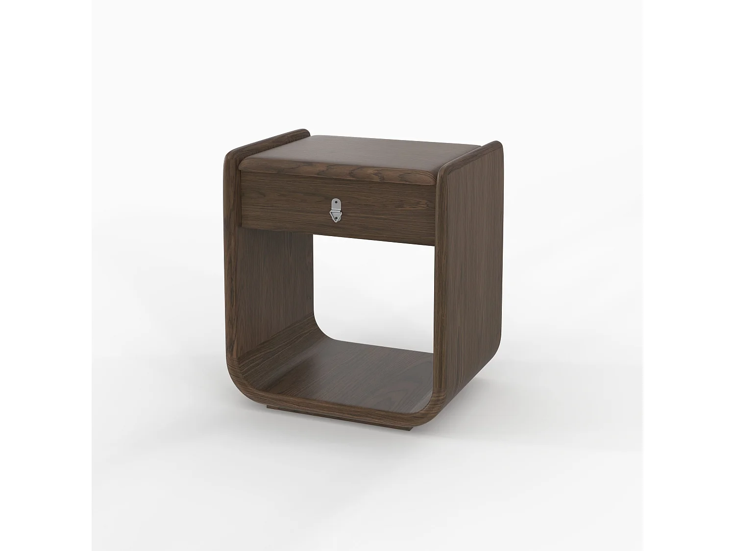 Table de chevet en placage noyer  - Eléa