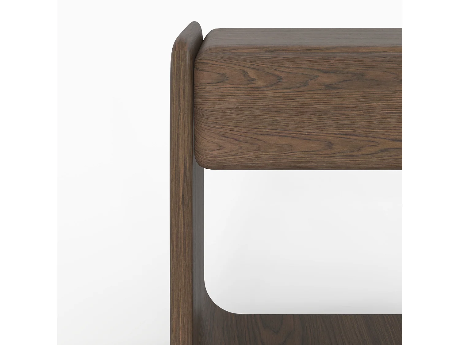 Table de chevet en placage noyer  - Eléa