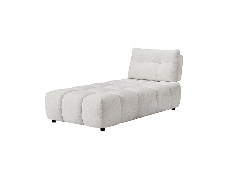Méridienne modulable 1pl tissu blanc cassé dossier réglable – PAROV
