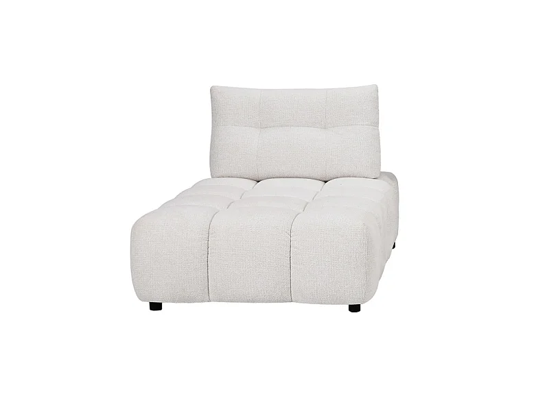 Méridienne modulable 1pl tissu blanc cassé dossier réglable – PAROV
