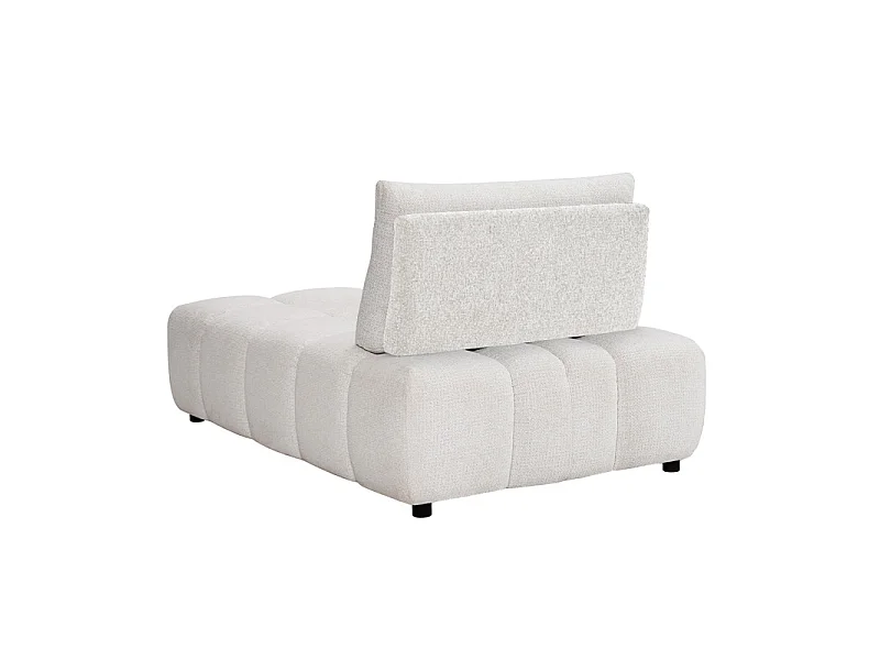 Méridienne modulable 1pl tissu blanc cassé dossier réglable – PAROV