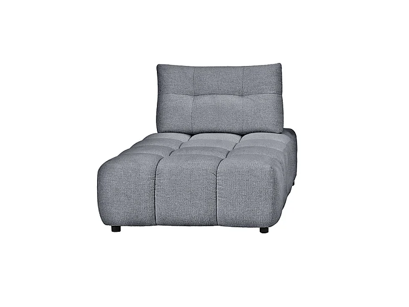 Méridienne modulable 1pl tissu gris et blanc dossier réglable – PAROV