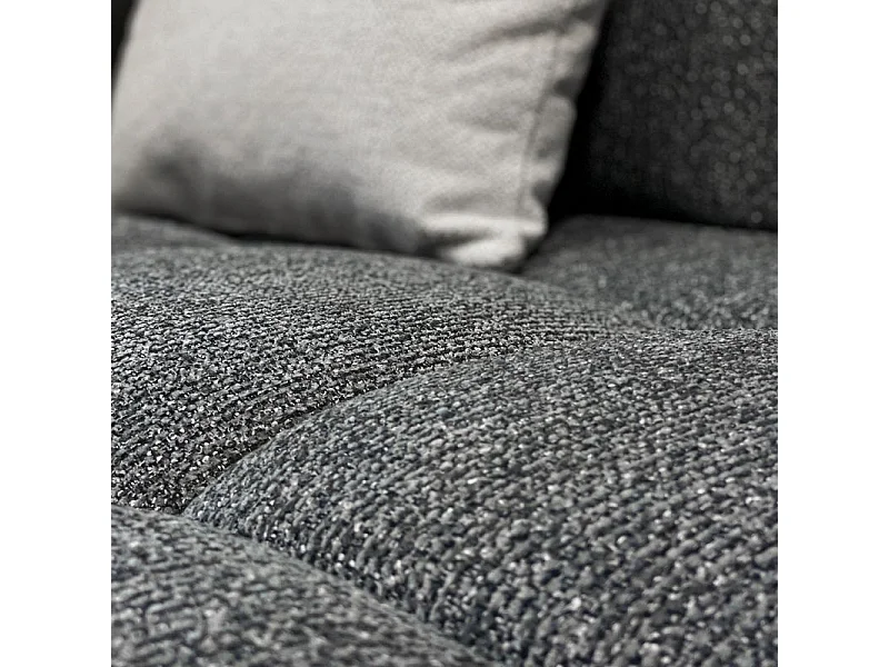 Méridienne modulable 1pl tissu gris et blanc dossier réglable – PAROV