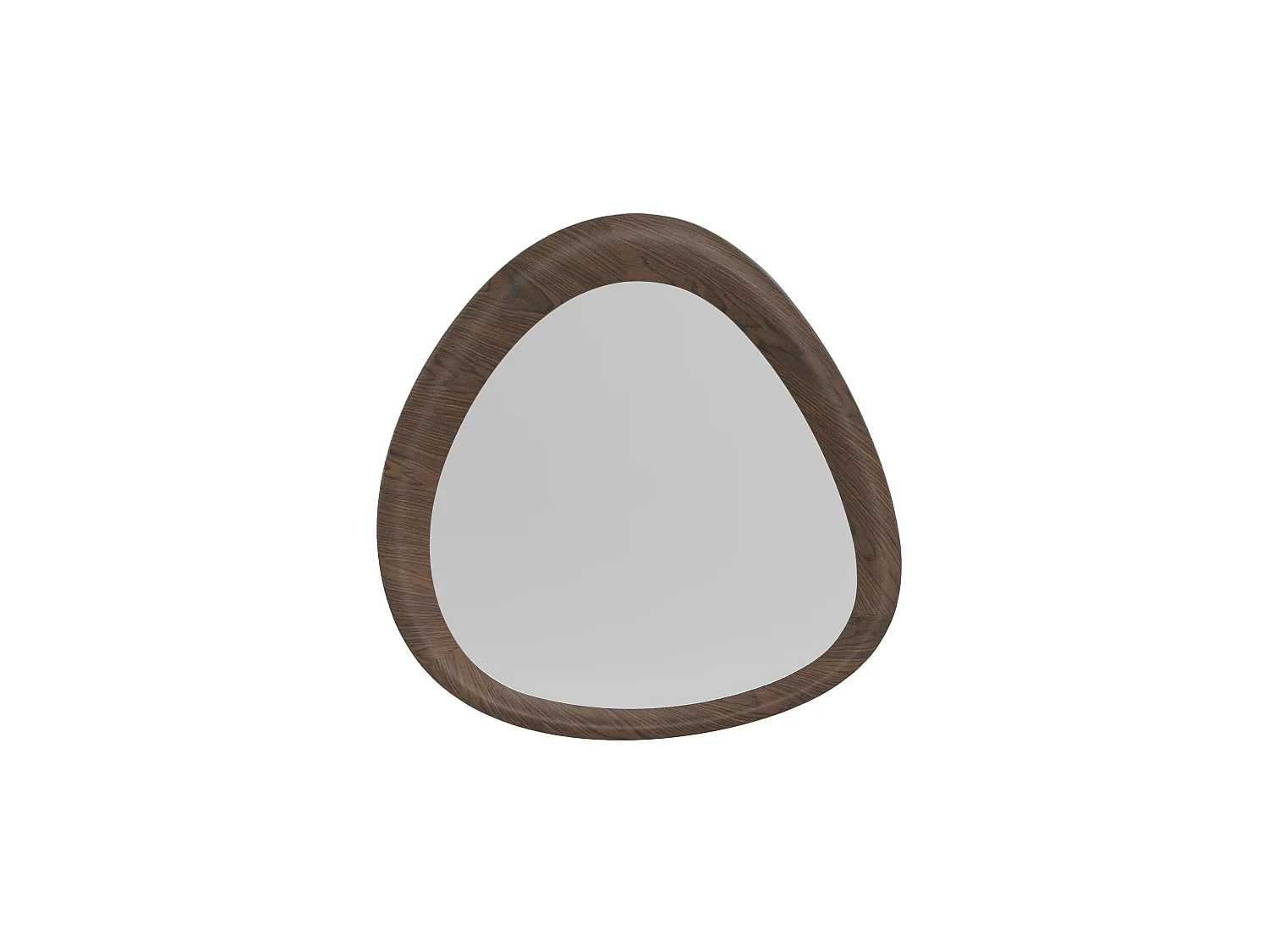 Miroir organique en placage noyer, D100 cm - Yoko