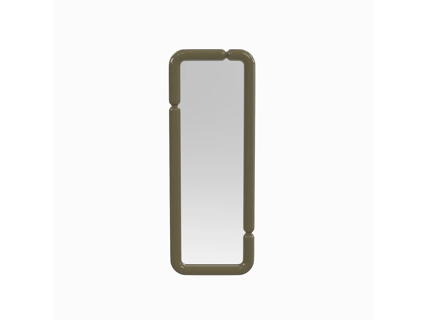 Miroir rectangulaire laqué vert kaki 160 x 60 cm - Silk