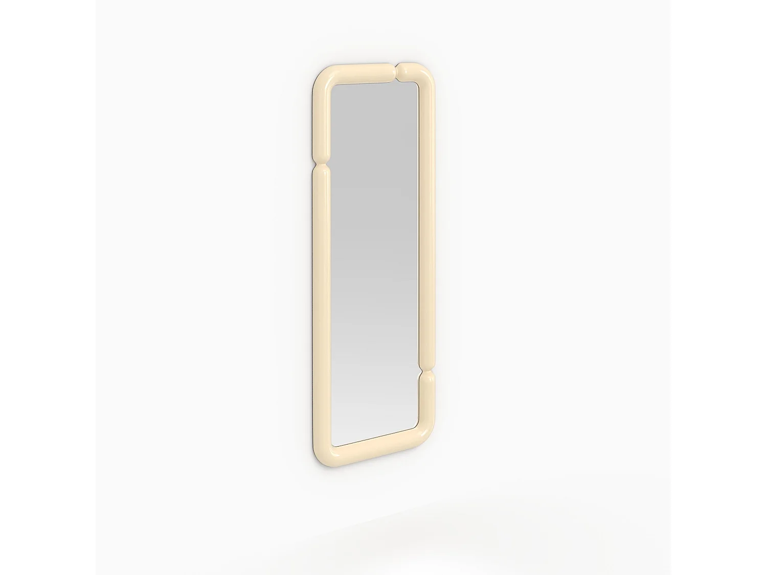 Miroir rectangulaire laqué blanc 160 x 60 cm - Silk