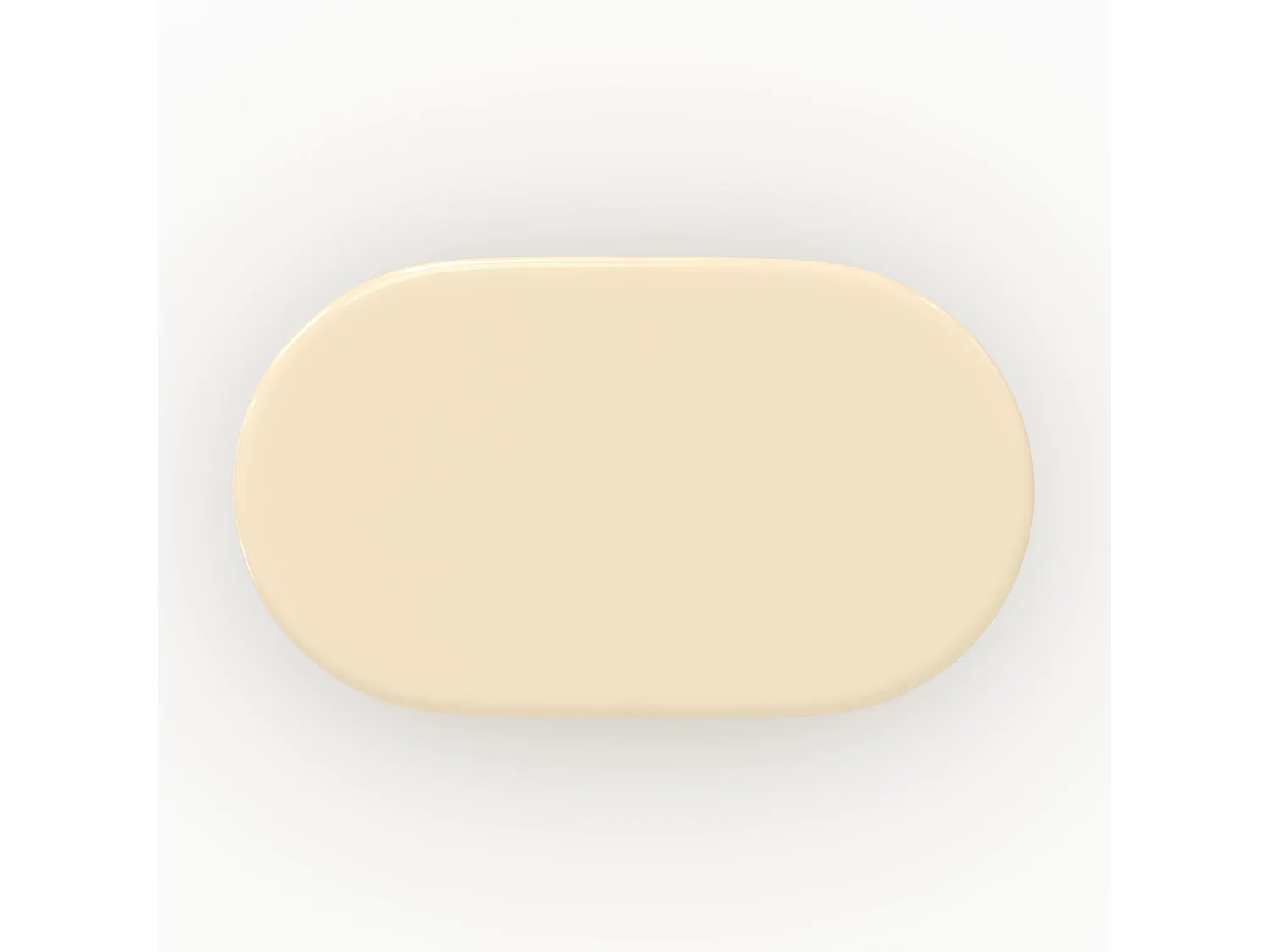 Tavolino ovale laccato bianco in MDF, 120 cm - Sia