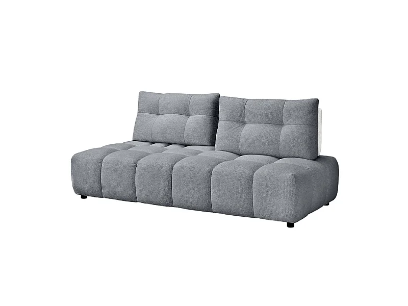 Canapé modulable 3pl tissu gris et blanc dossiers réglables – PAROV