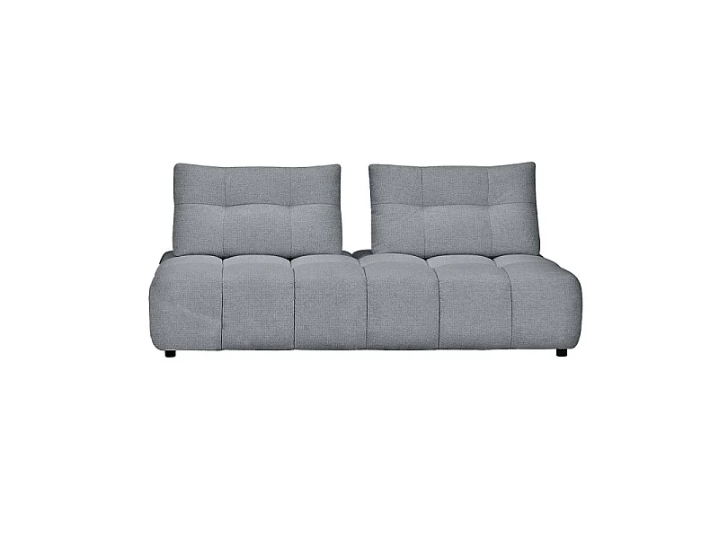 Canapé modulable 3pl tissu gris et blanc dossiers réglables – PAROV