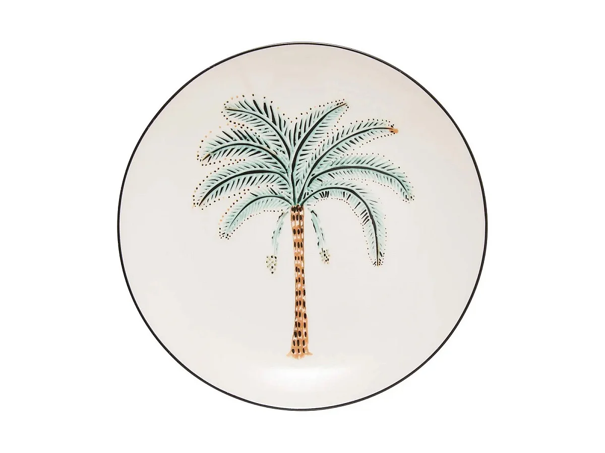Lot de 6 Assiettes à Dessert "The Palm Resort" 19cm Multicolore