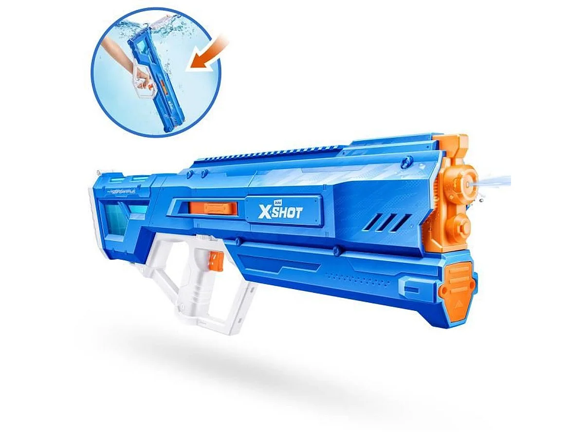 ZURU X-SHOT Mega Pulse pistolet à eau motorisé 1,1 L – portée jusqu'à 9 m