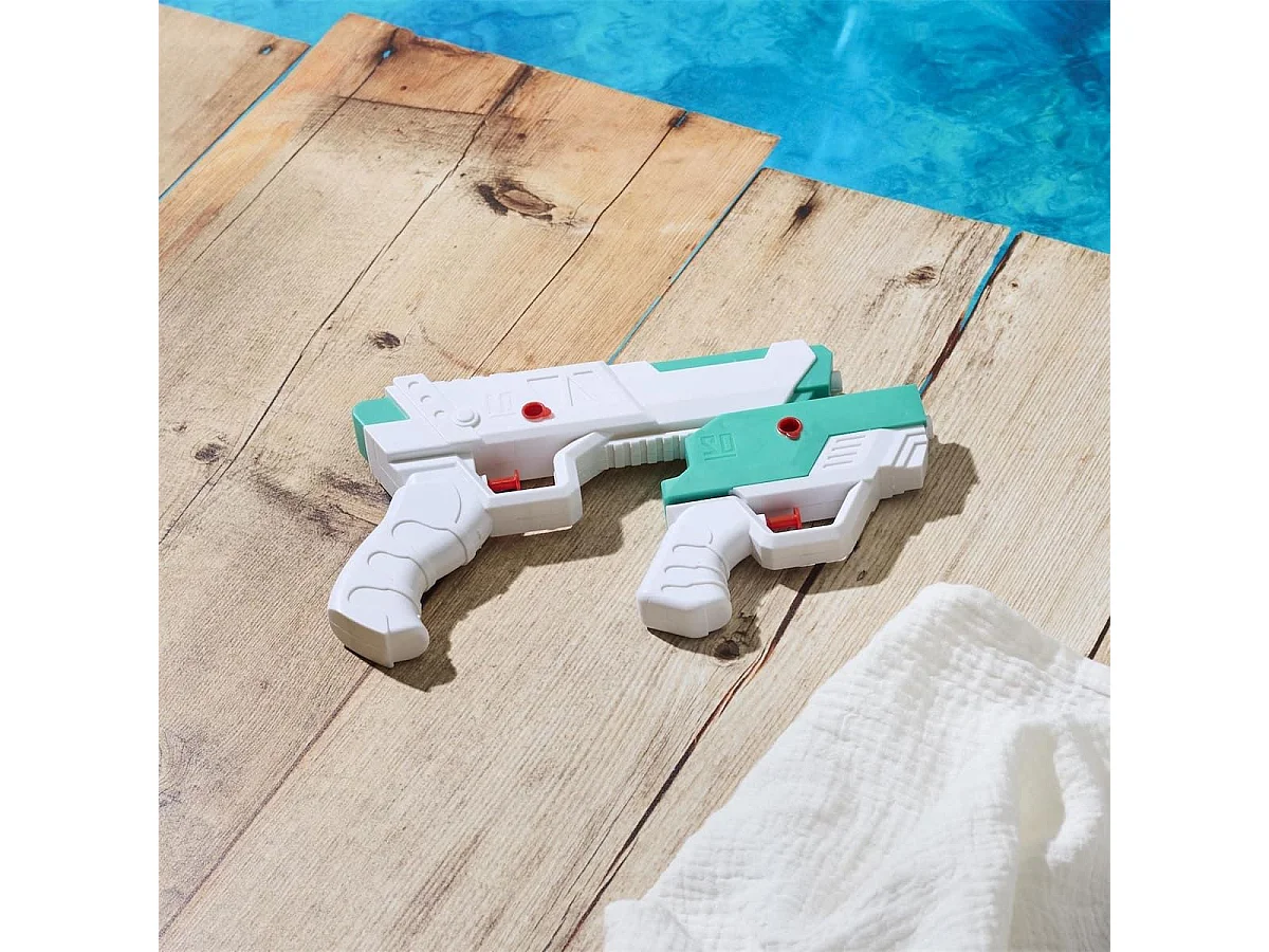 Pistolet à eau détachable 2 en 1 vert et blanc à piles