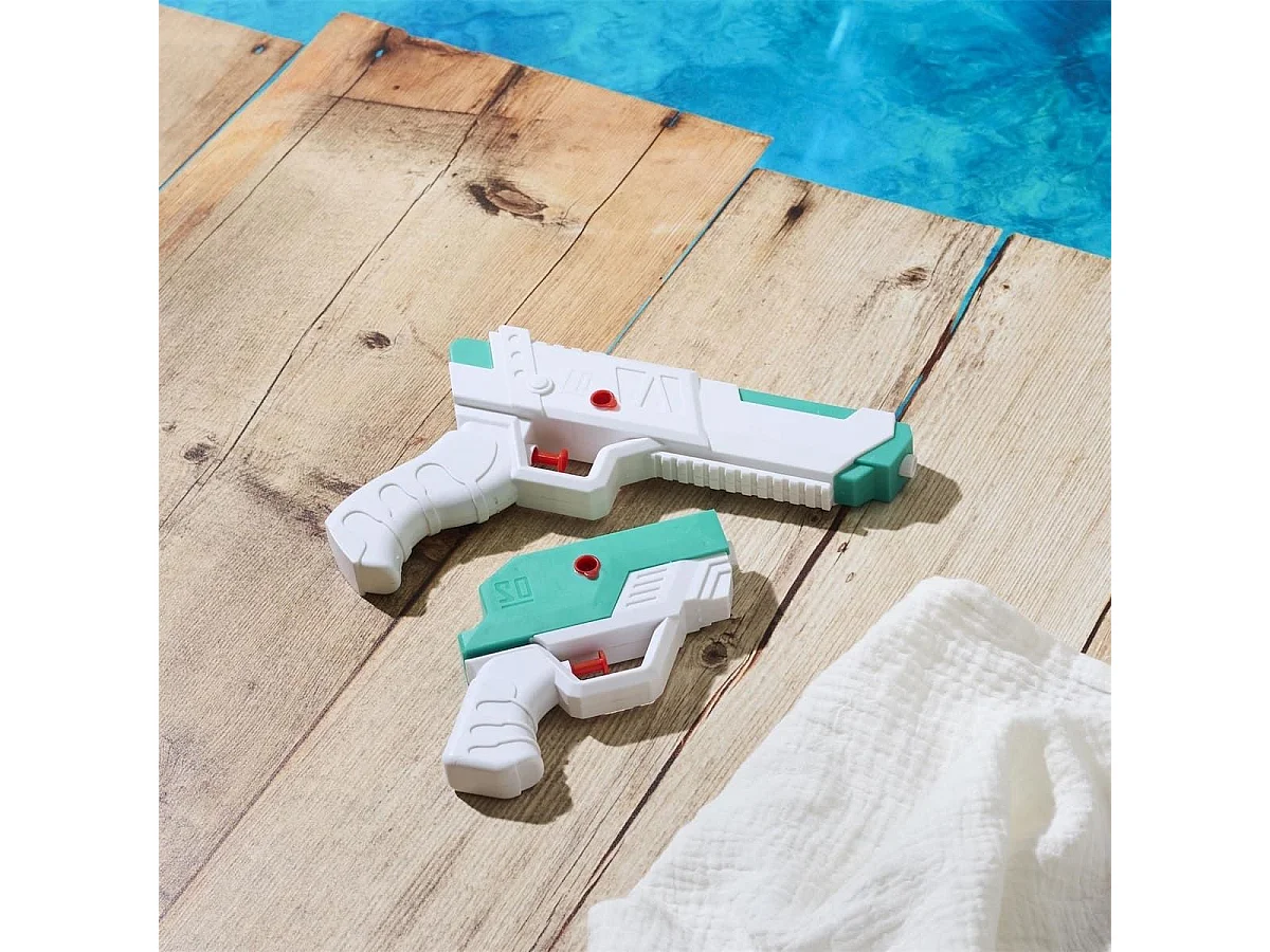 Pistolet à eau détachable 2 en 1 vert et blanc à piles