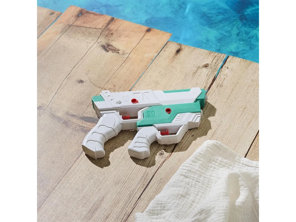 Pistolet à eau détachable 2 en 1 vert et blanc à piles