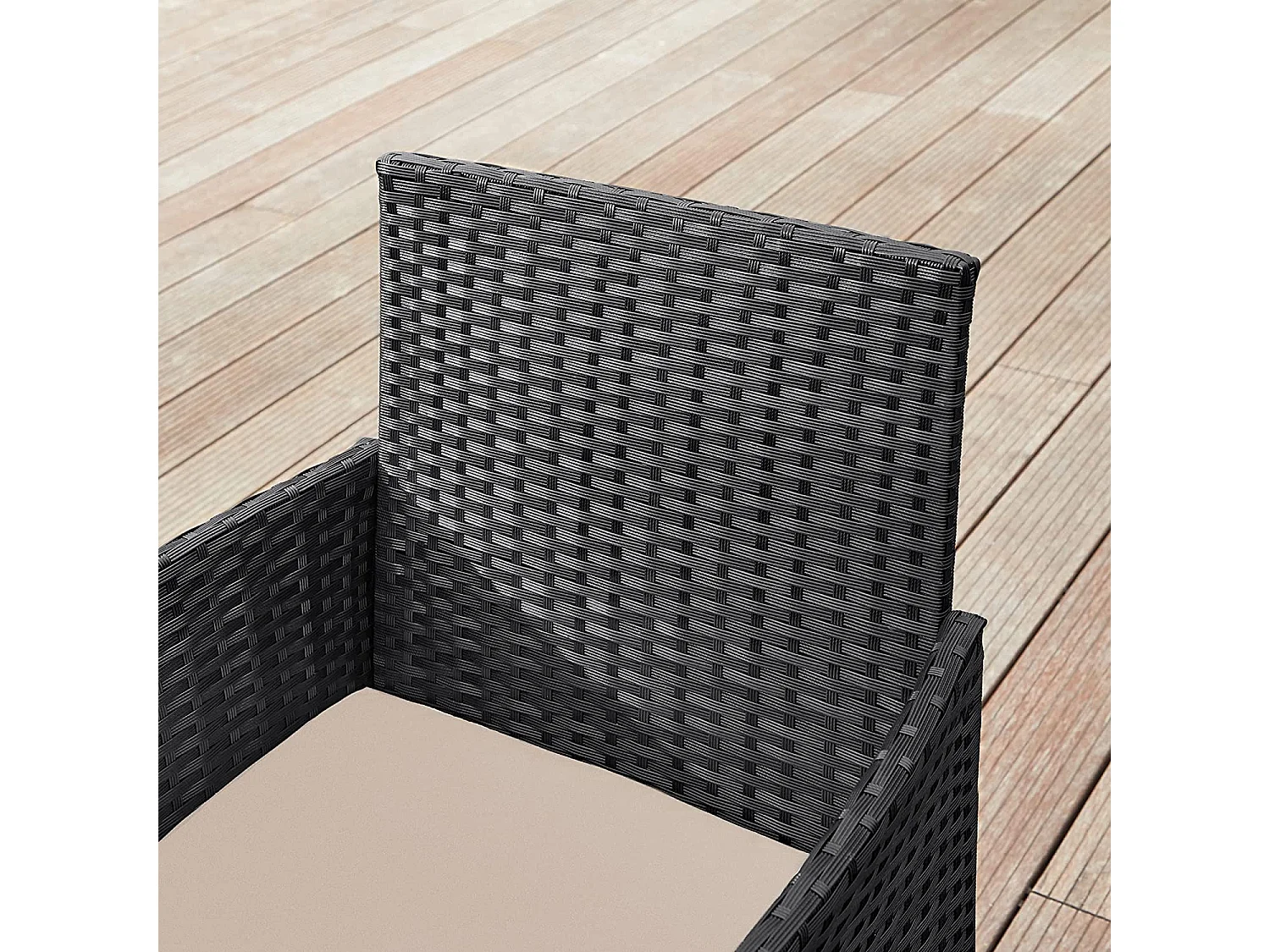 Set di mobili da giardino nero taupe