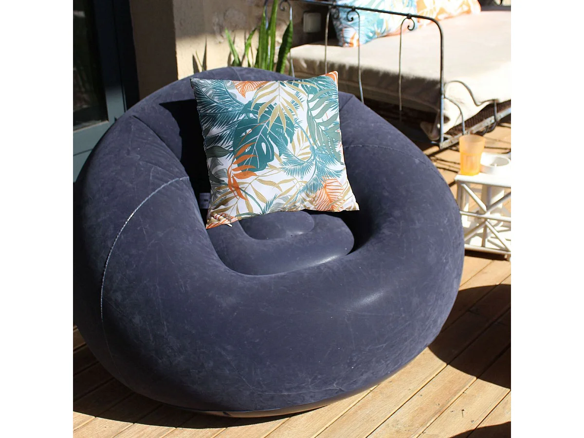 Fauteuil d'Extérieur Gonflable "Bornéo" 100cm Gris Foncé