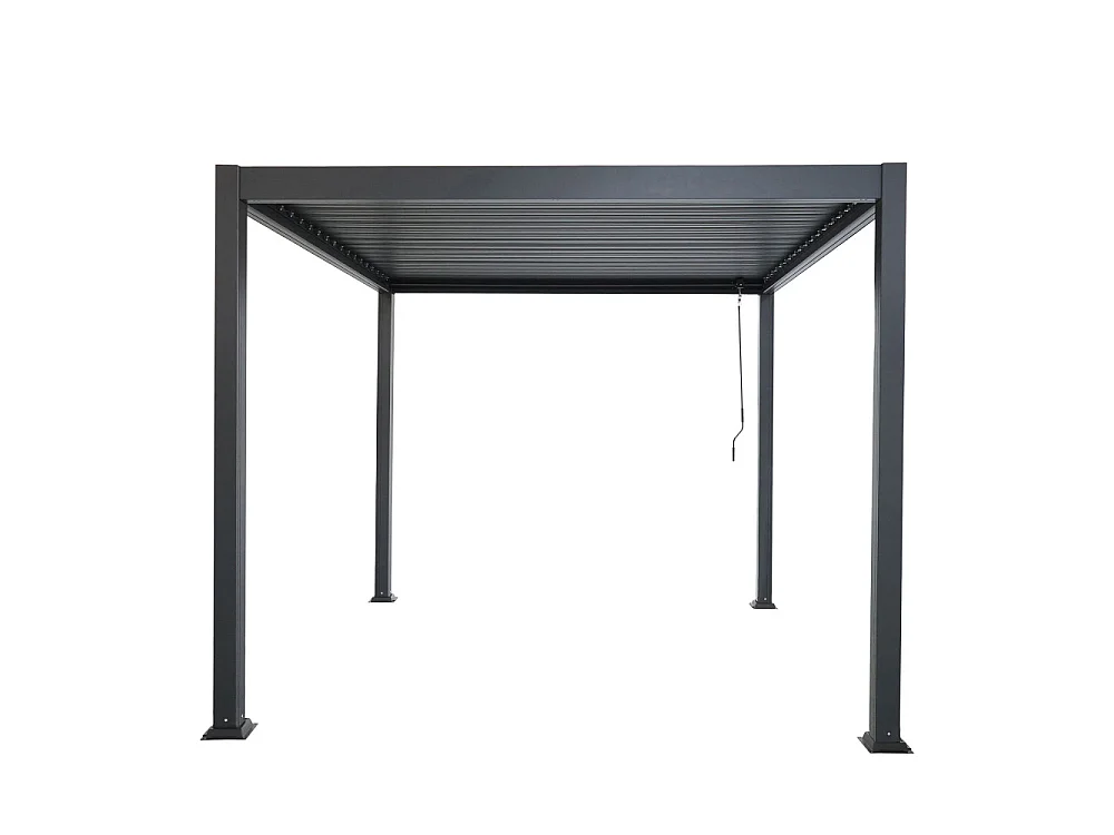 Tero - Pergola bioclimatique en aluminium 4x3m - Gris anthracite