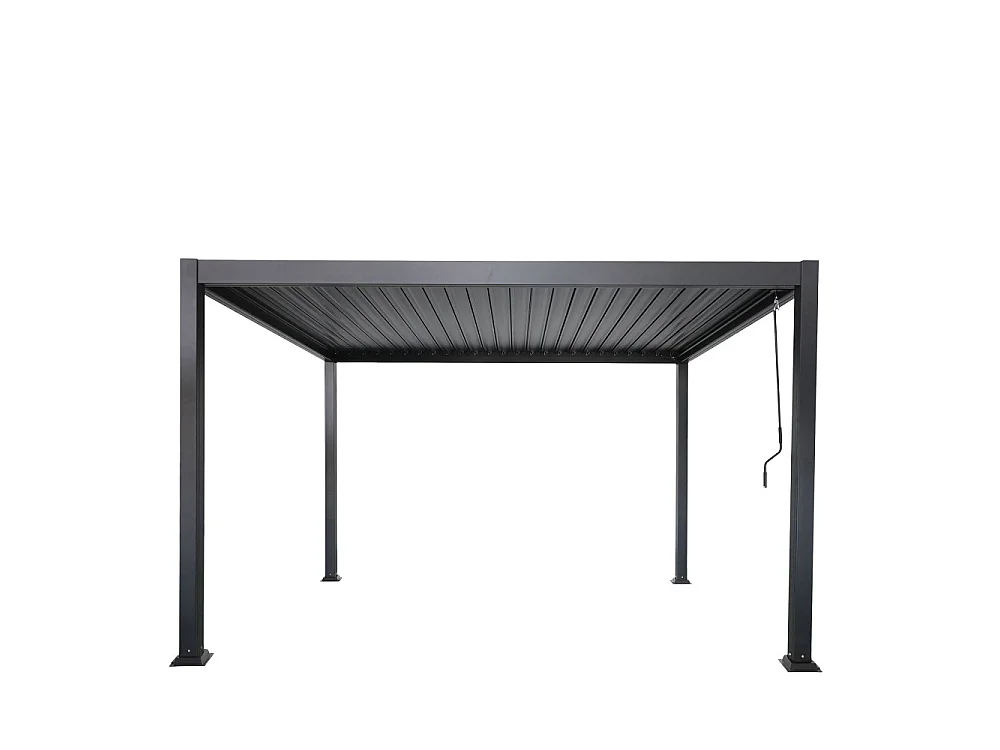 Tero - Pergola bioclimatique en aluminium 4x3m - Gris anthracite