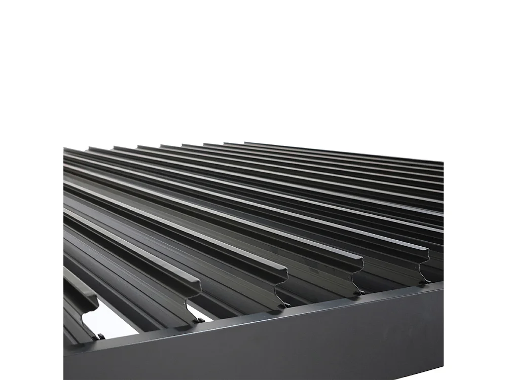 Tero - Pergola bioclimatique en aluminium 4x3m - Gris anthracite