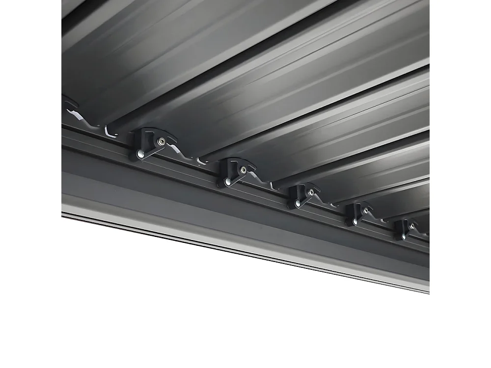 Tero - Pergola bioclimatique en aluminium 4x3m - Gris anthracite