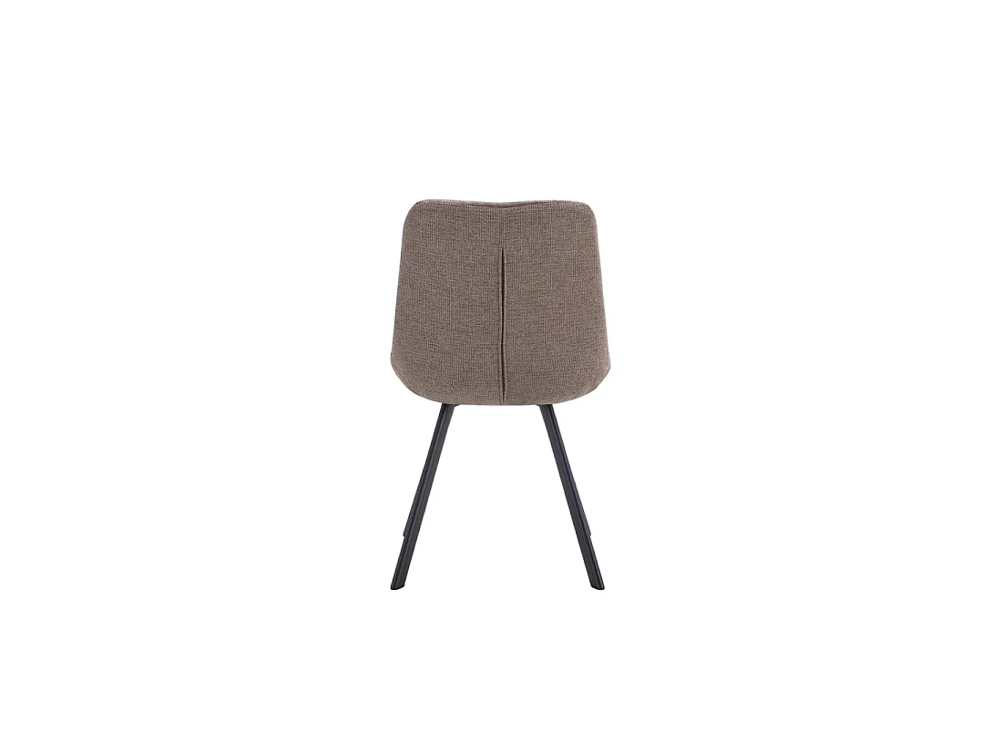 Lot de 2 chaises VELMIA – Tissu poivre – Pieds métal – Design moderne – Élégance naturelle et contrastée