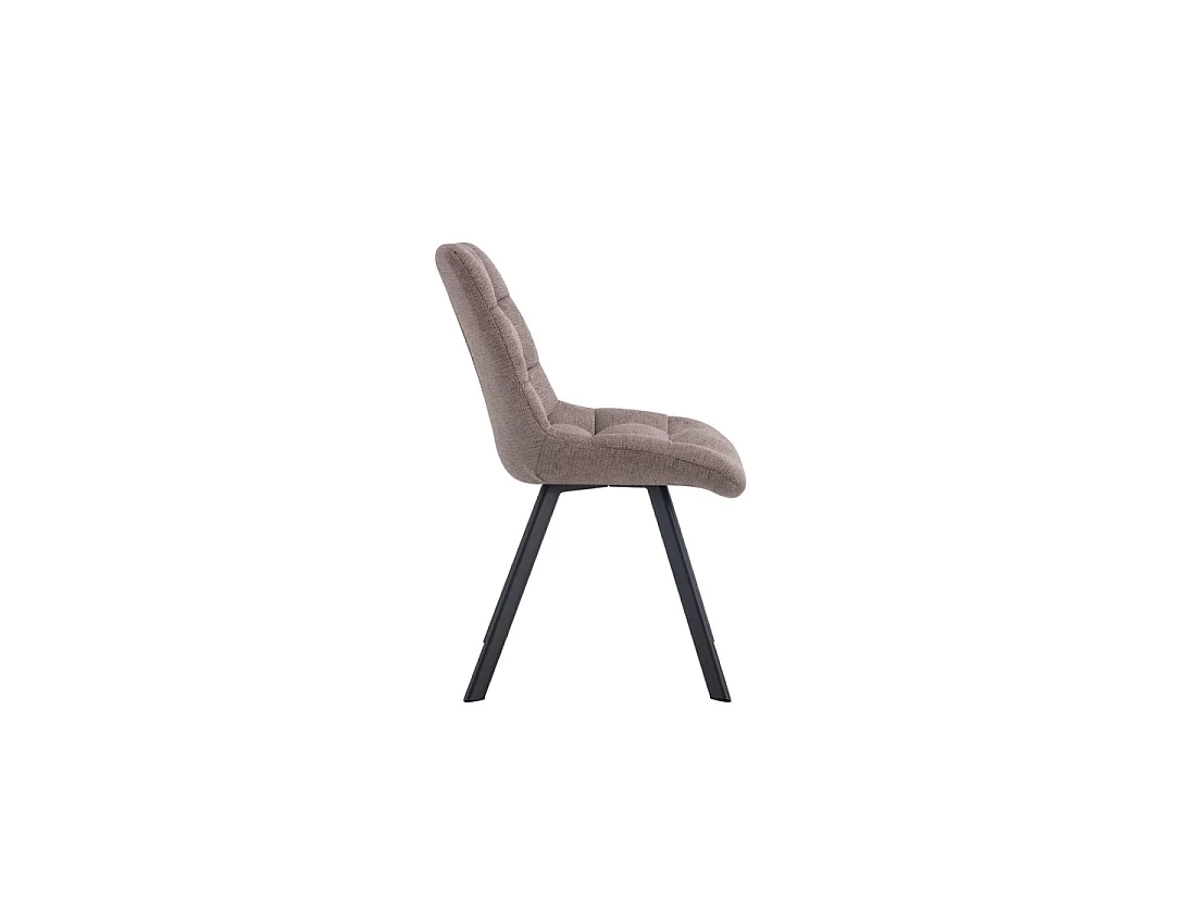 Lot de 2 chaises VELMIA – Tissu poivre – Pieds métal – Design moderne – Élégance naturelle et contrastée