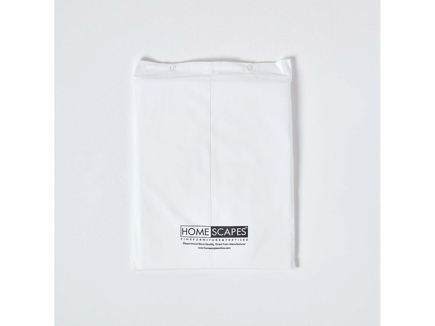Parure de lit 100% coton égyptien 200 fils blanc, 240x220cm - HOMESCAPES