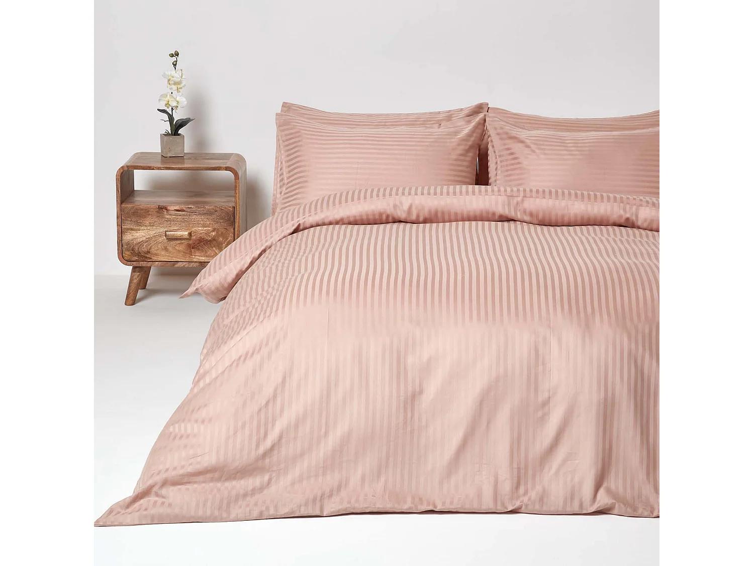 Homescapes Beige Egyptian Cotton Duvet Cover and Pillowcases 330 TC, Super King